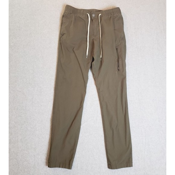 Vuori Pants Mens Medium Dark Oregano Ripstop Jogger DuraTerra Zip Pockets - Picture 1 of 14